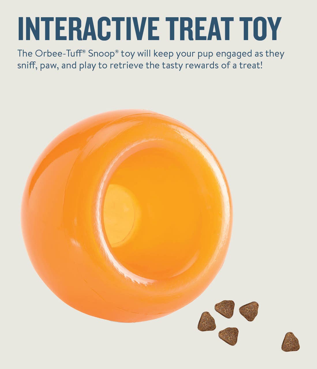Planet Dog Orbee-Tuff Snoop Treat-Dispensing Dog Toy Orange
