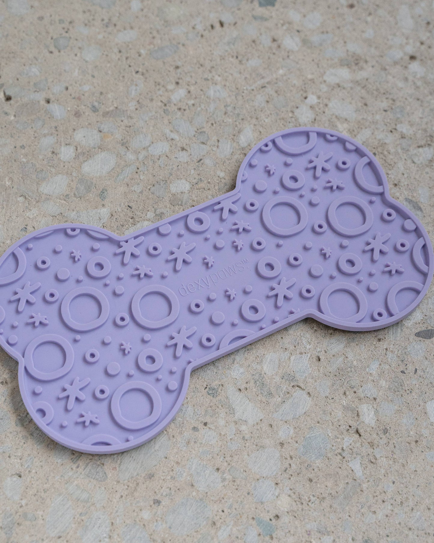 Lilac Dog Bone Enrichment Lick Mat