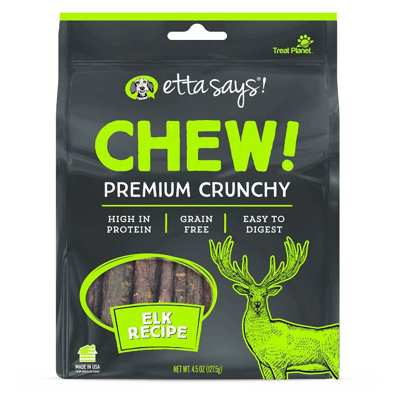 Etta Says! Chew Premium Crunchy Elk Dog Chew 4.5oz