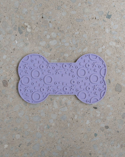 Lilac Dog Bone Enrichment Lick Mat