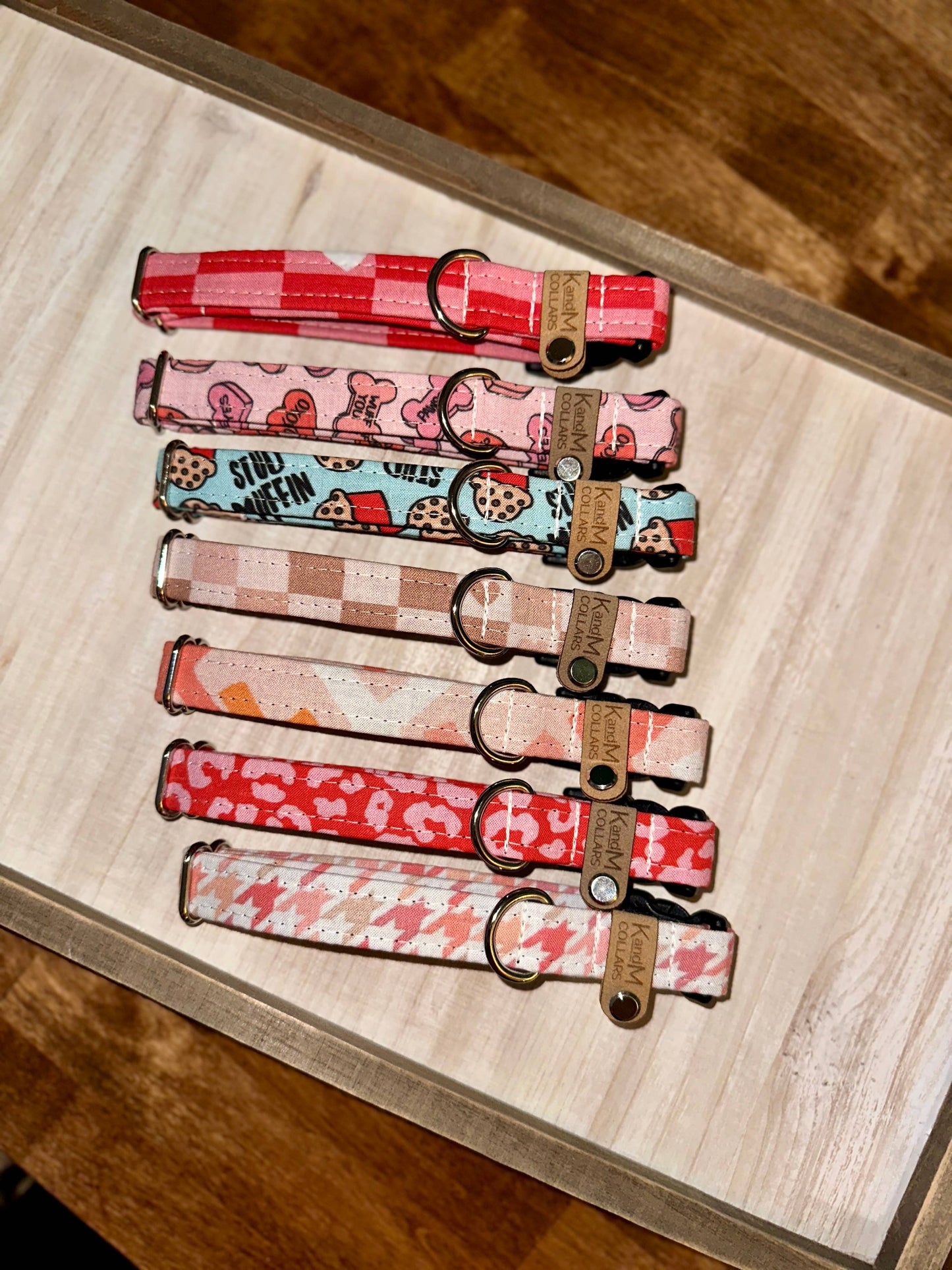 Red and Pink Cheetah Print Valentine's Day Dog Collar